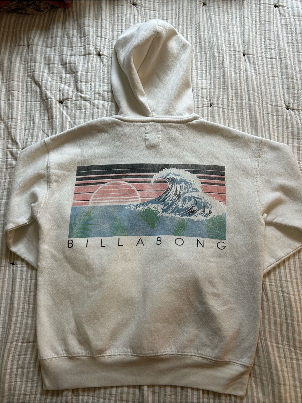 Billabong Off-White Women's Hooded Crew Sweatshirt - Picture 4 of 4